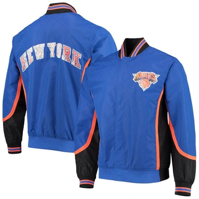Mitchell & Ness New York Knicks Blue  Hardwood Classics 75th Anniversary Authentic Warmup Full-snap J