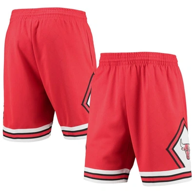 Mitchell & Ness Men's  Red Chicago Bulls 1997 Hardwood Classics 75th Anniversary Swingman Shorts