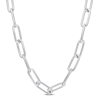 AMOUR AMOUR 6MM PAPERCLIP CHAIN NECKLACE IN STERLING SILVER
