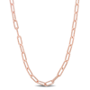 Amour Fancy Paper Clip Chain Necklace In 18k Rose Gold Plated Sterling Silver In Rose Gold-tone