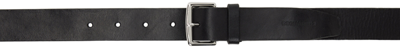 Dsquared2 Logo-embossed Leather Belt In M802 Black+palladium