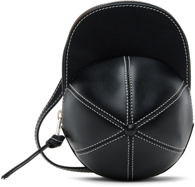 Jw Anderson Black Leather Cap Midi Bag