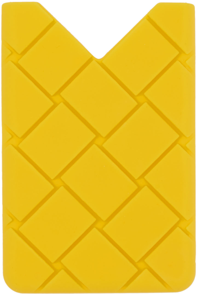 Bottega Veneta Yellow Pvc Credit Card Holder