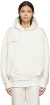 Pangaia Womens Black 365 Signature Branded Organic And Recycled Cotton-blend Hoody M In Off White