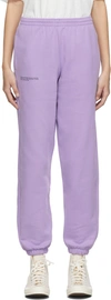 Pangaia 365 Signature High-rise Recycled And Organic Cotton-blend Jogging Bottoms In Orchid Purpple