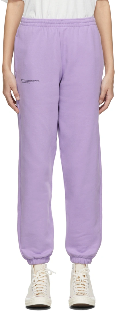 Pangaia 365 Signature High-rise Recycled And Organic Cotton-blend Jogging Bottoms In Orchid Purple