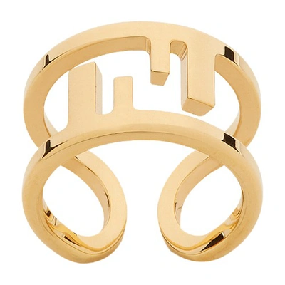 Fendi O'lock Ring In Or