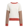 Marni Open-back Color-block Cashmere Sweater In Lily White