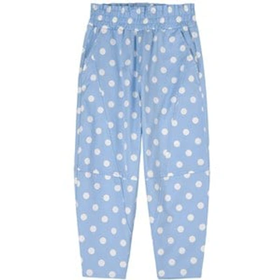 Monnalisa Kids' Pants With Polka Dots In Blue