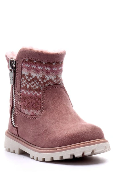 Dr. Scholl's Kids' Kendal Faux Shearling Lined Boot In Rosewood