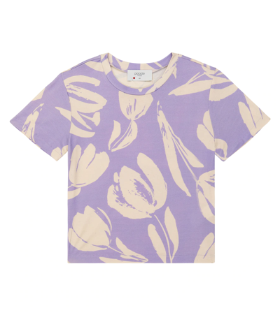 Paade Mode Kids' Tulip Floral Jersey T-shirt In Tulip Violet