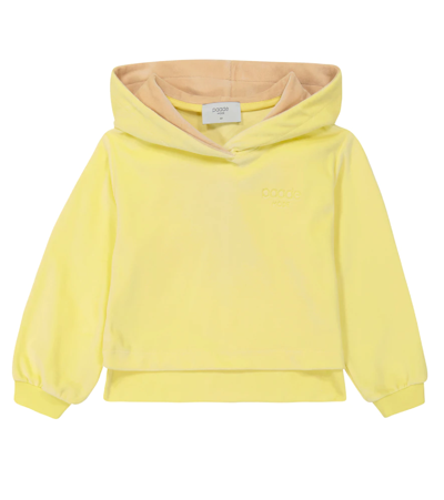 Paade Mode Kids' Velvet Jersey Hoodie In Yellow