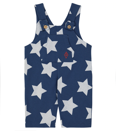 The Animals Observatory Baby Mammoth Cotton Dungarees In Blue