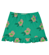The Animals Observatory Kids Green Flowers Ferret Skirt In Green