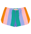 THE ANIMALS OBSERVATORY CLAM STRIPED COTTON SHORTS