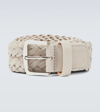 Loro Piana 4cm Woven Suede Belt In Classic Beige