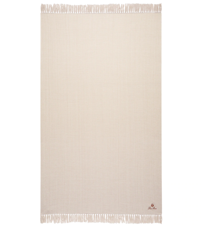 Loro Piana Virgin Wool Blanket In Casha'/natural
