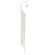 Jimmy Choo Crystal-embellished Single Ear Cuff In Silver/crystal