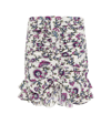Isabel Marant Milendi Floral Silk-blend Miniskirt In Ecru