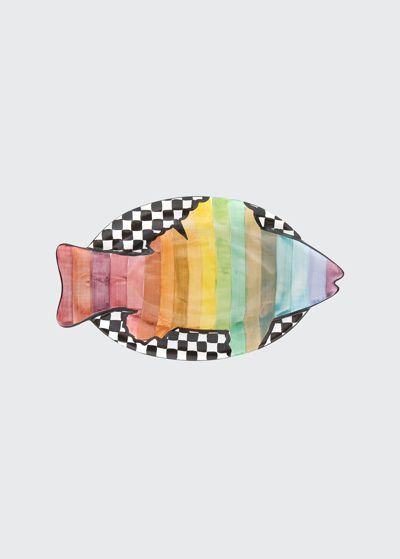 Mackenzie-childs Rainbow Dinner Fish Platter