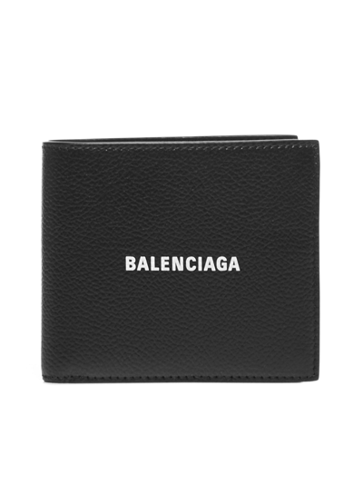 Balenciaga Cash Square Folded Coin Wallet In Black | ModeSens