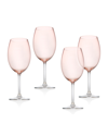 Godinger Meridian Blush White Wine Glasses, Set Of 4