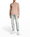 Vince Men's Crewneck Garment Dyed Cotton Sweatshirt In Washed Himalayan