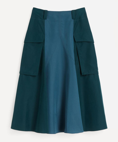 Paul Smith Colour-block Skirt In Blues