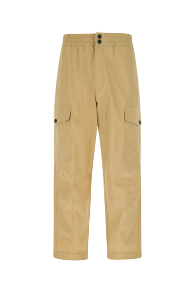 Msgm Beige Stretch Cotton Cargo Pant  Nd  Uomo 52 In Brown