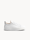 Chloé Chloe White Leather Lauren Low-top Sneakers In White