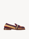 Chloé Multicoloured Kayla Crochet Loafers In Multicolor Red 1