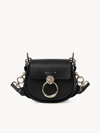 Chloé Petit Sac Tess En Cuir Lisse Et Cuir Velours Femme Noir Taille Onesize 100% Cuir De Veau In Noir
