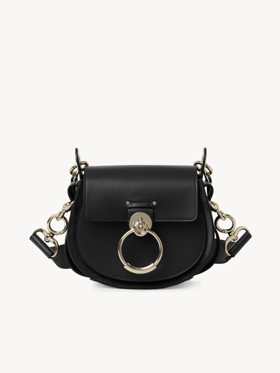 Chloé Petit Sac Tess En Cuir Lisse Et Cuir Velours Femme Noir Taille Onesize 100% Cuir De Veau