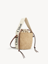 Chloé Petit Panier Woody En Fibres Naturelles Femme Blanc Taille Onesize 100% Papier In Blanc