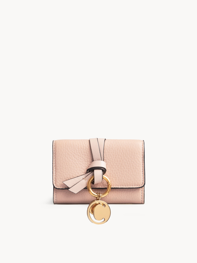 Chloé Alphabet Mini Tri-fold Wallet In Pink