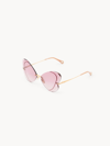 Chloé Tayla 65mm Butterfly Sunglasses In Rose