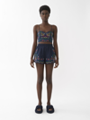 Chloé Broderie Anglaise Cotton-poplin Shorts In Multicolor Blue 1