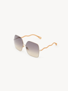 Chloé Noore Oversize Frame Sunglasses In Brown