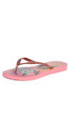 Havaianas Slim Tropical-print Rubber Flip-flops In Pink Porcelain