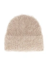 Totême Beige Alpaca Knit Beanie In Clay