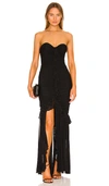 Majorelle Giules Gown In Black