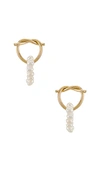 8 OTHER REASONS MINI PEARL KNOTTED EARRING