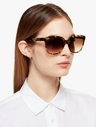 Kate Spade Bayleigh Sunglasses In Camel Tortoise