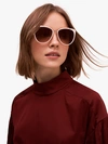 Kate Spade Jabrea Sunglasses In Pink Gold