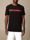 Dsquared2 Logo-print Crewneck T-shirt In Black