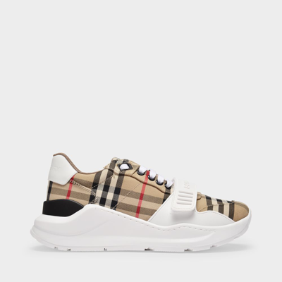 BURBERRY SNEAKERS LF TNR NEW REGIS L CHK - BURBERRY - COTON - MOTIF CHECK
