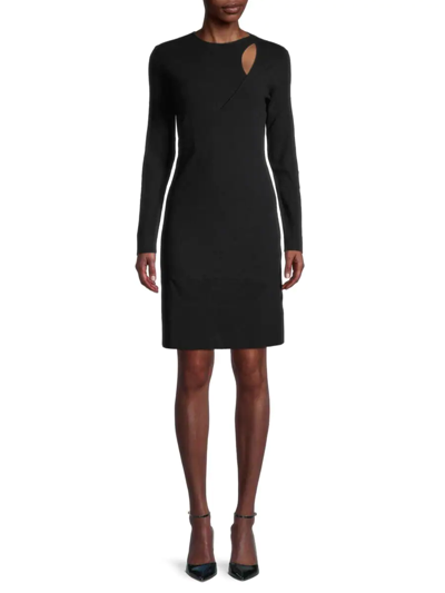 Elie Tahari Women's Faux-wrap Dress In Noir