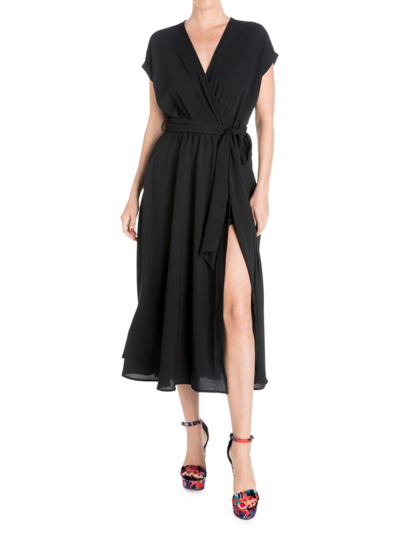 Meghan La Women's Jasmine Belted Midi Dress In Black