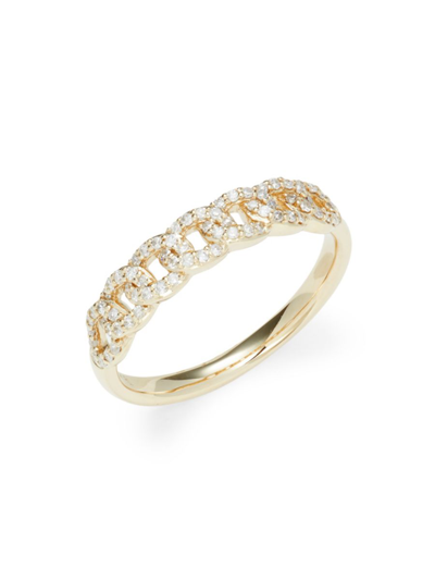 Saks Fifth Avenue Women's 14k Yellow Gold & 0.25 Tcw Diamond Anniversary Ring