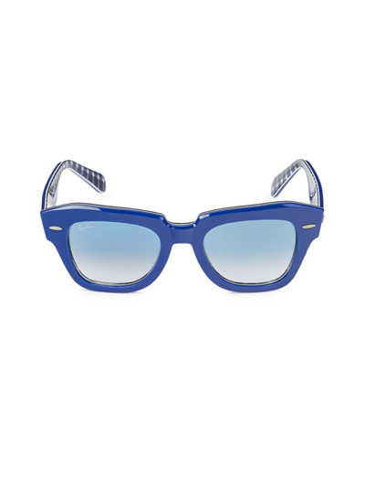 Ray Ban Women's Rb2186 49mm Square Sunglasses In Blue
